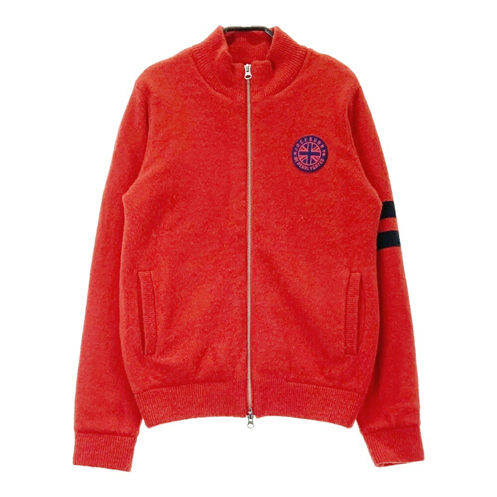 JACK BUNNY ジャックバニー ウール混 ニットジャケット レッド系 1 【中古】ゴルフウェア レディース
