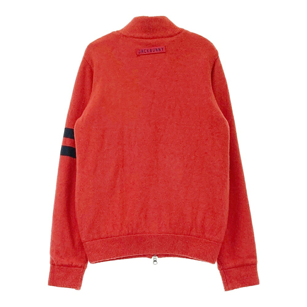 JACK BUNNY ジャックバニー ウール混 ニットジャケット レッド系 1 【中古】ゴルフウェア レディース