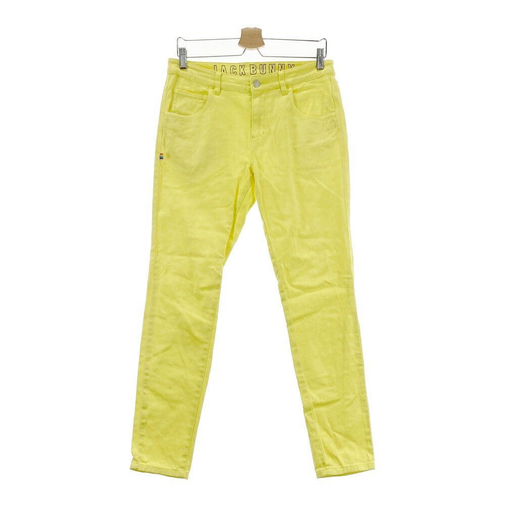 JACK BUNNY ジャックバニー ストレッチパンツ イエロー系 2 【中古】ゴルフウェア レディース