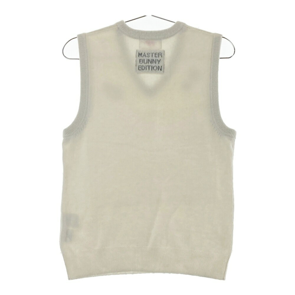 MASTER BUNNY EDITION マスターバニーエディション ニットベスト ホワイト系 M 【中古】ゴルフウェア レディース