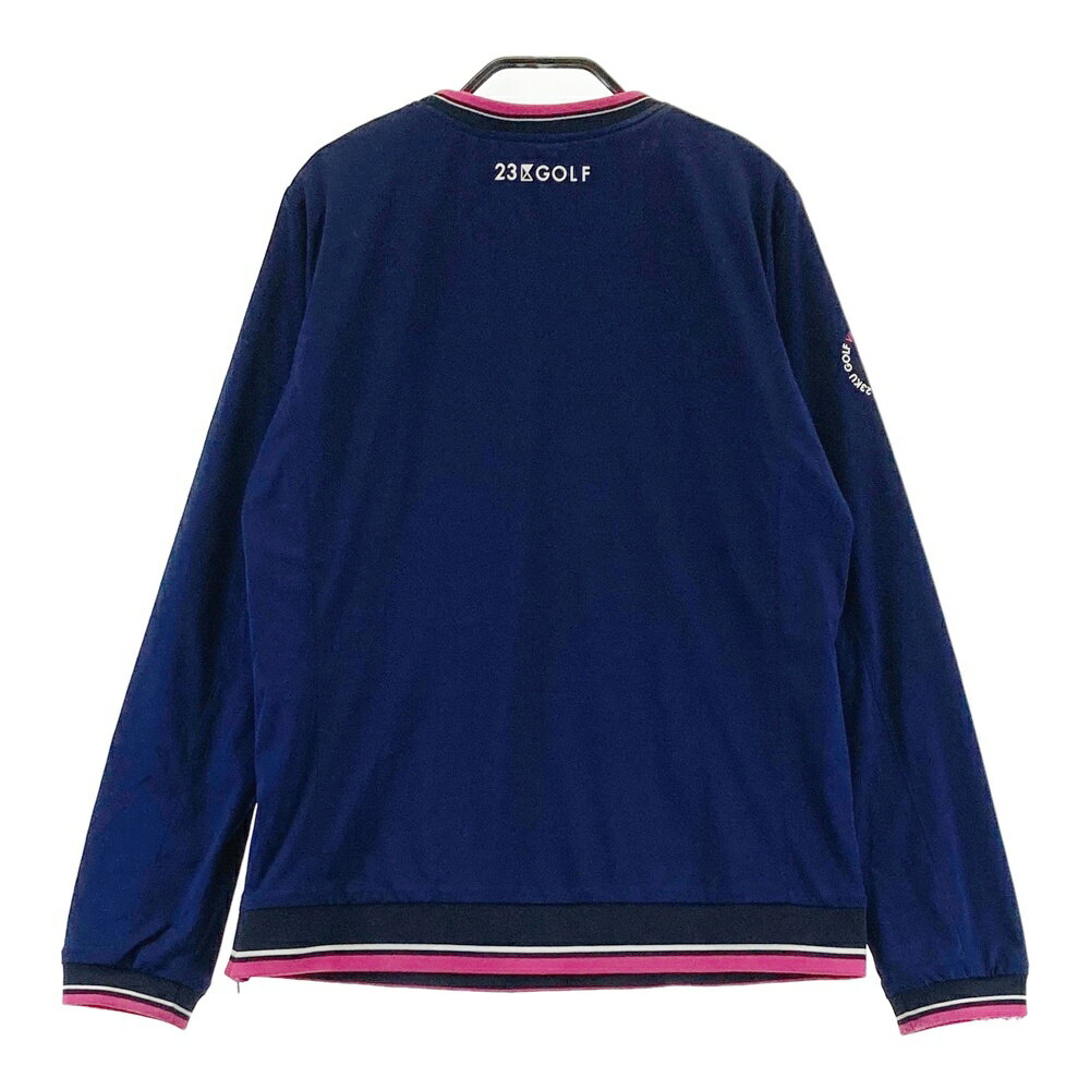 23区GOLF ニジュウサンクゴルフ 裏メッシュ 長袖ブルゾン ネイビー系 1 【中古】ゴルフウェア レディース