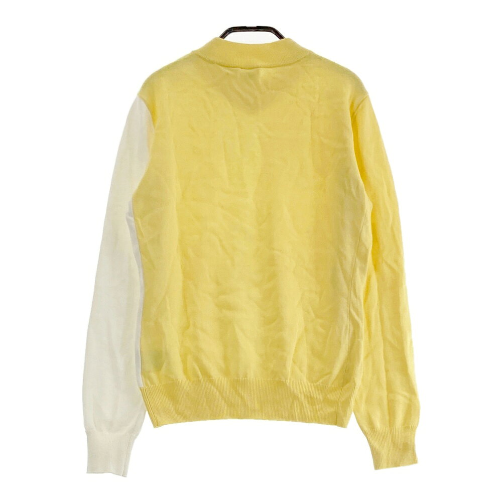 DESCENTE GOLF デサントゴルフ DGWTJL02 Vネック ニットセーター イエロー系 M 【中古】ゴルフウェア レディース
