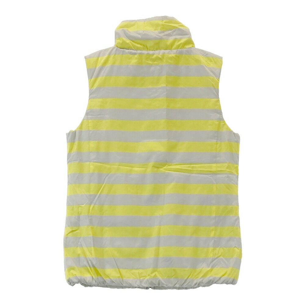 FILA GOLF フィラゴルフ ; リバーシブル 中綿 ジップベスト ボーダー柄 グレー系 M 【中古】ゴルフウェア レディース