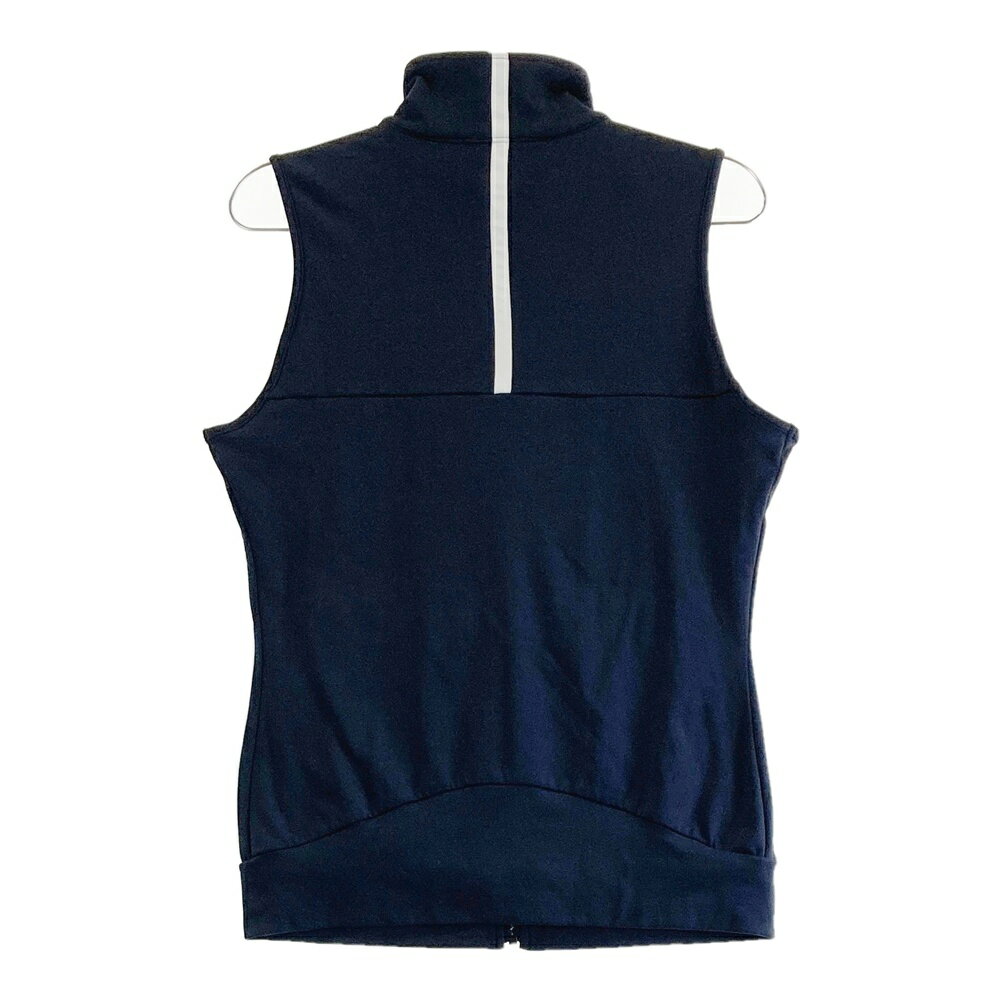DESCENTE GOLF デサントゴルフ ジップベスト ブラック系 M 【中古】ゴルフウェア レディース