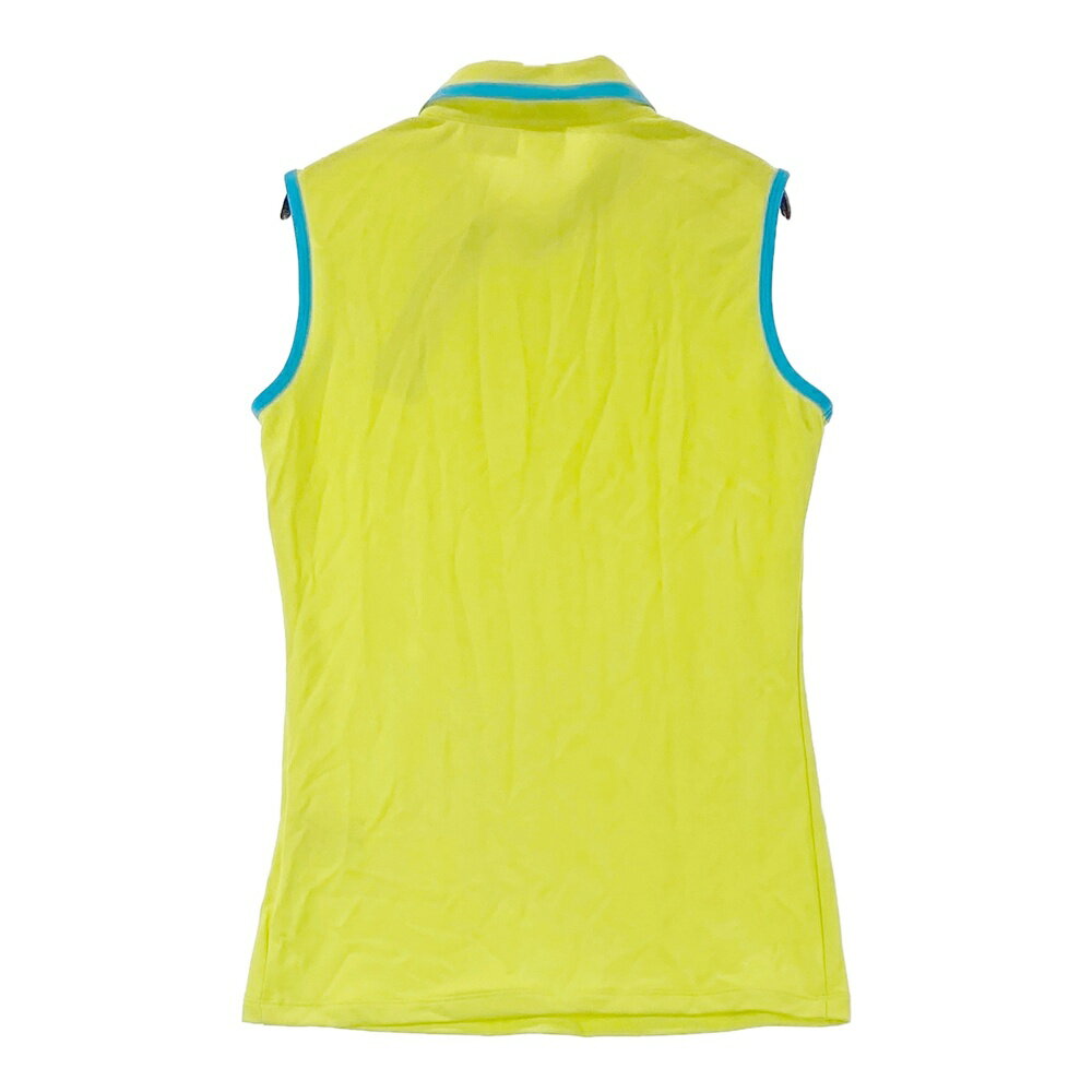 DESCENTE GOLF デサントゴルフ DGWTJA16 ノースリーブポロシャツ グリーン系 M 【中古】ゴルフウェア レディース