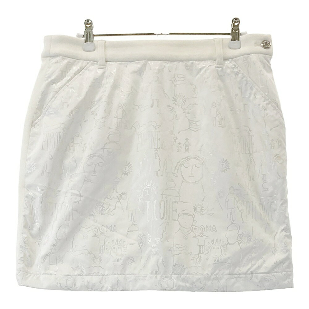 PICONE CLUB　ピッコーネクラブ 中綿スカート 総柄 ホワイト系 40 【中古】ゴルフウェア レディース