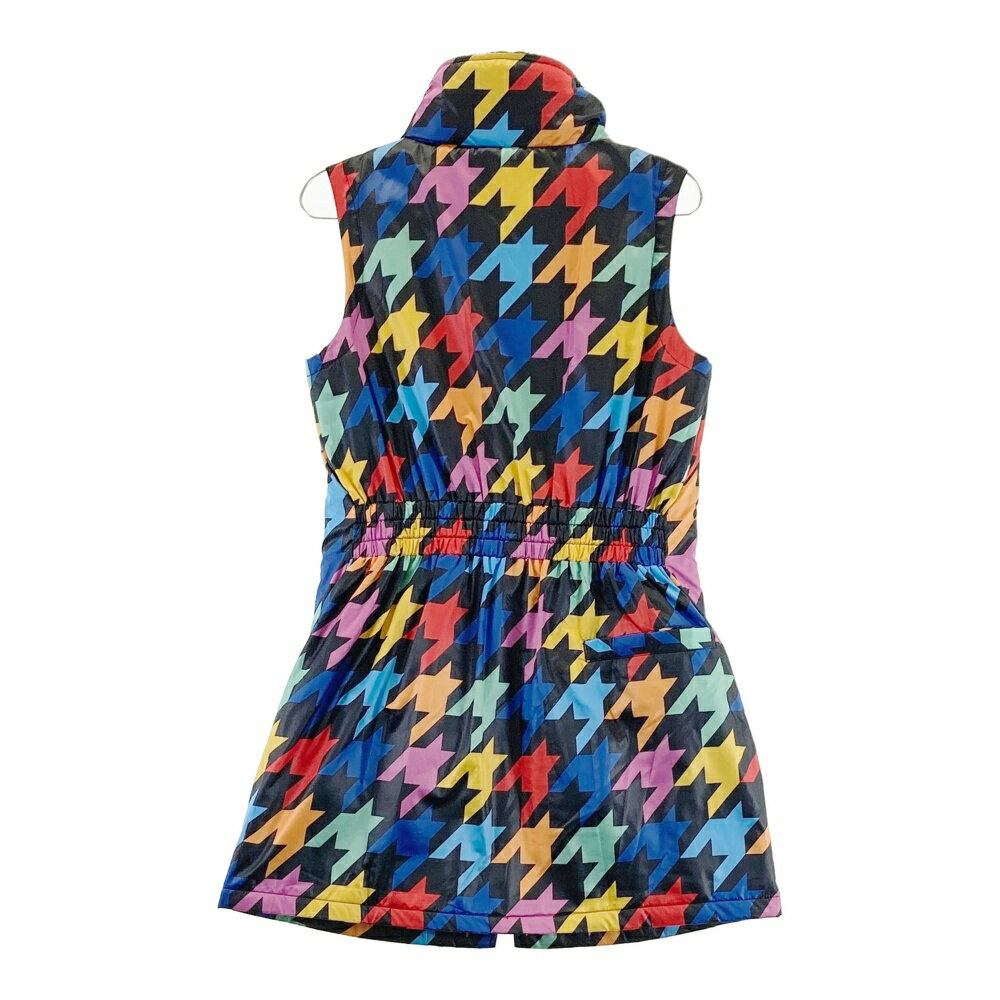 LOUD MOUTH ラウドマウス フルジップ 中綿 ワンピース ラズルダズルブラック 総柄 ブラック系 M 【中古】ゴルフウェア レディース