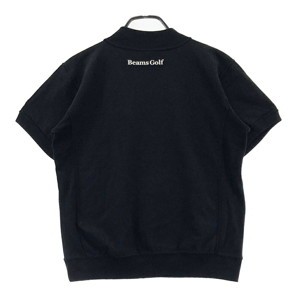 BEAMS GOLF ビームスゴルフ ×CHAMPION 半袖 スウェットトレーナー ブラック系 SMALL 【中古】ゴルフウェア レディース