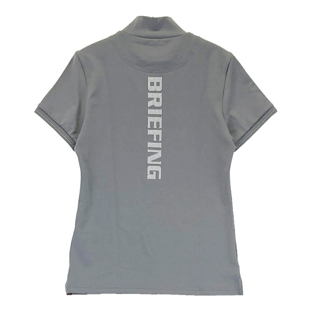BRIEFING GOLF ブリーフィング BBG221W03 半袖モックネックTシャツ グレー系 XS 【中古】ゴルフウェア レディース