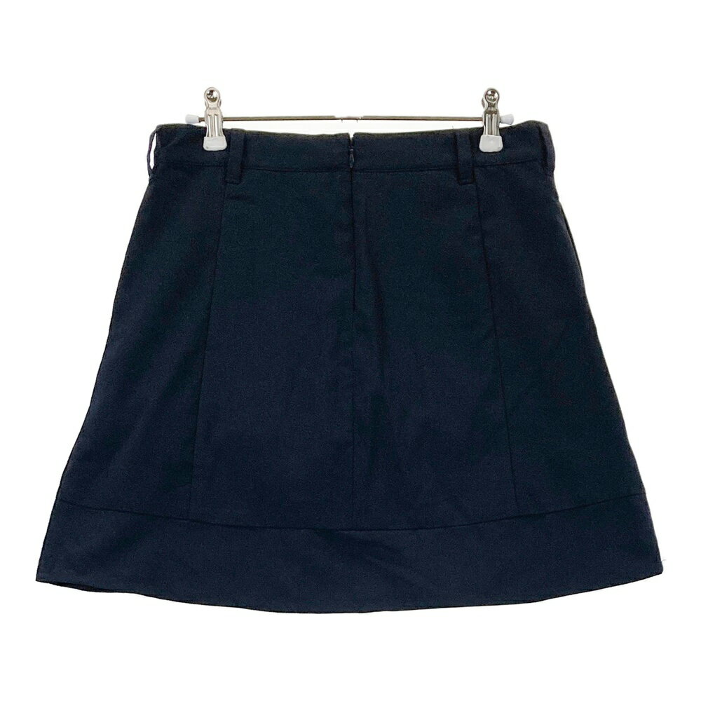 FOOT JOY フットジョイ インナー付 シアサッカースカート ネイビー系 L 【中古】ゴルフウェア レディース