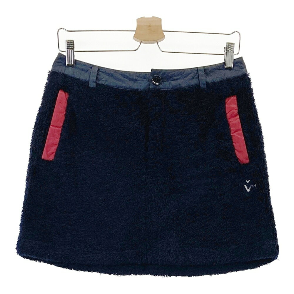 VIVA HEART ビバハート ボア スカート ネイビー系 42 【中古】ゴルフウェア レディース