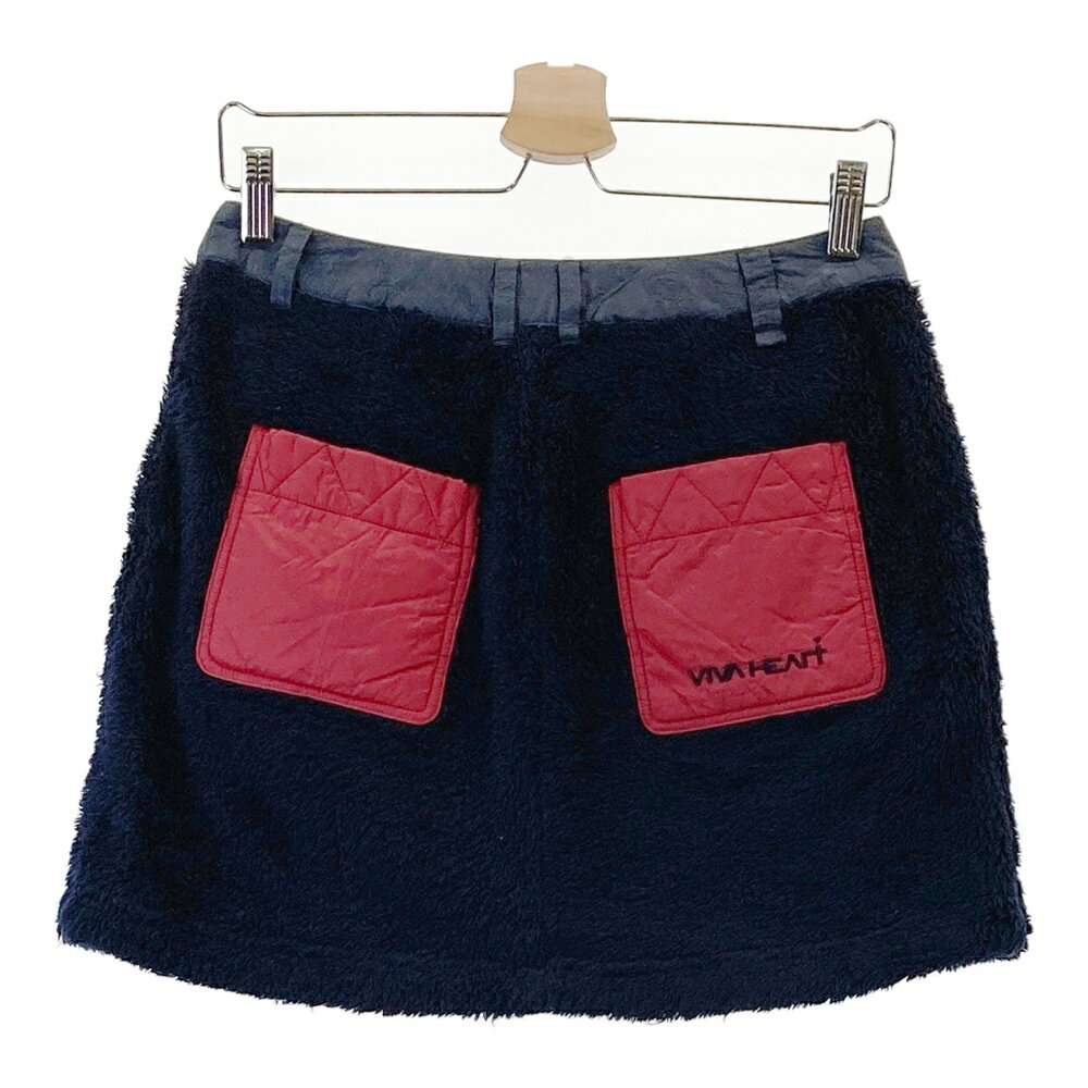 VIVA HEART ビバハート ボア スカート ネイビー系 42 【中古】ゴルフウェア レディース