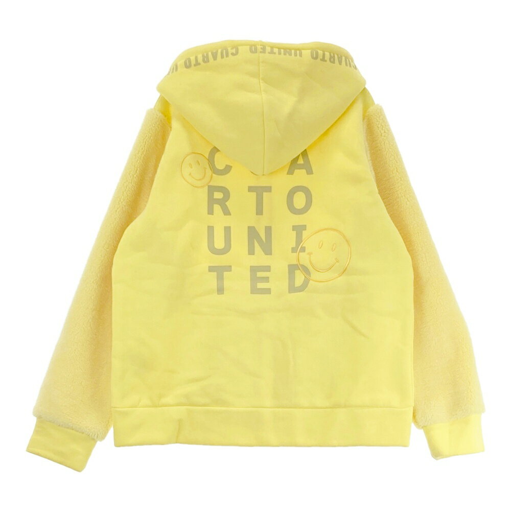 CUARTO UNITED クアルトユナイテッド ボア切替 パーカー イエロー系 L 【中古】ゴルフウェア レディース