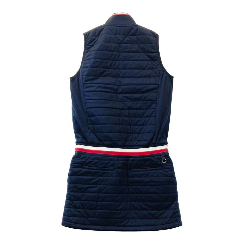 TOMMY HILFIGER GOLF トミー ヒルフィガーゴルフ 中綿 ハーフジップワンピース 裏フリース ネイビー系 M 【中古】ゴルフウェア レディース