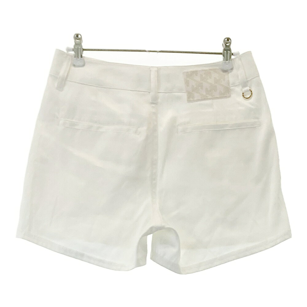 RESURRECTION レザレクション ストレッチショートパンツ ホワイト系 S 【中古】ゴルフウェア レディース