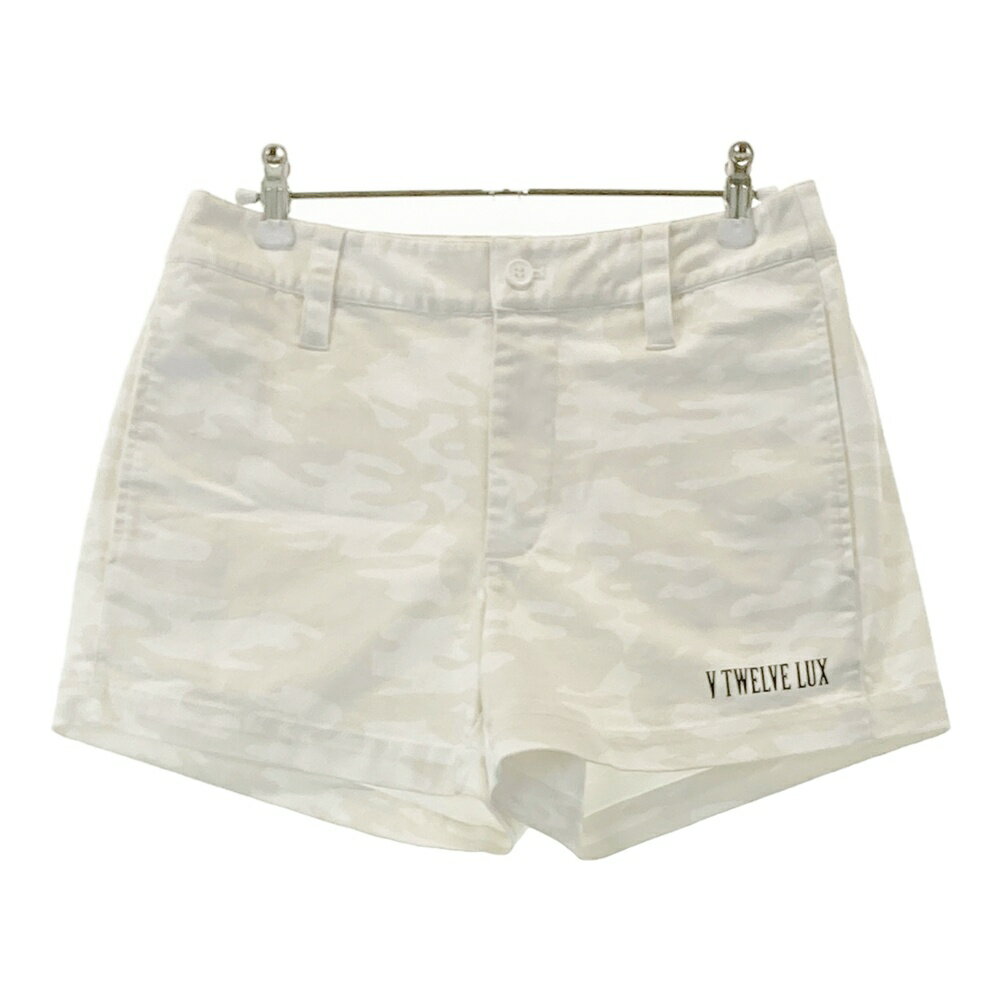V12 ヴィトゥエルヴ ショートパンツ カモフラ グレー系 1 【中古】ゴルフウェア レディース