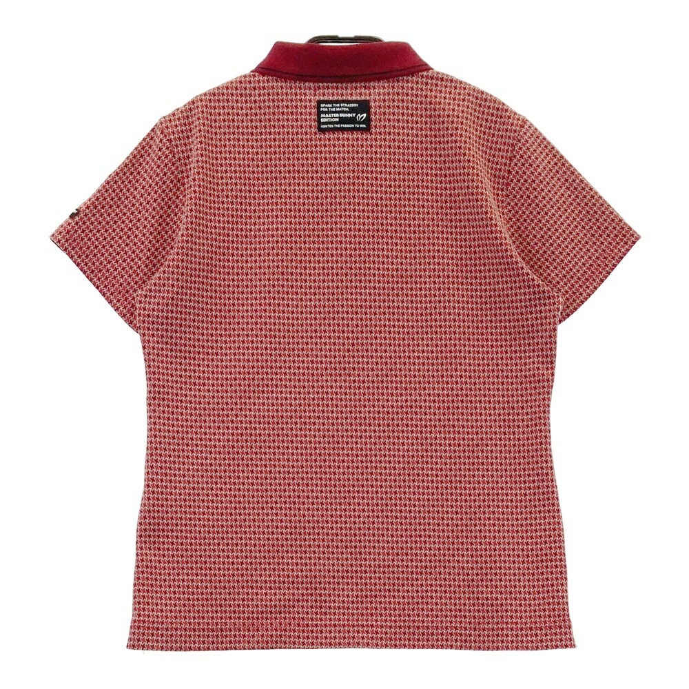 MASTER BUNNY EDITION マスターバニーエディション 2024年モデル 半袖ポロシャツ ボーダー×総柄 レッド系 1 【中古】ゴルフウェア レディース