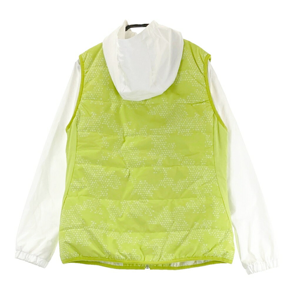 MUNSING WEAR マンシングウェア 3WAY 中綿ベスト 総柄 グリーン系 M 【中古】ゴルフウェア レディース