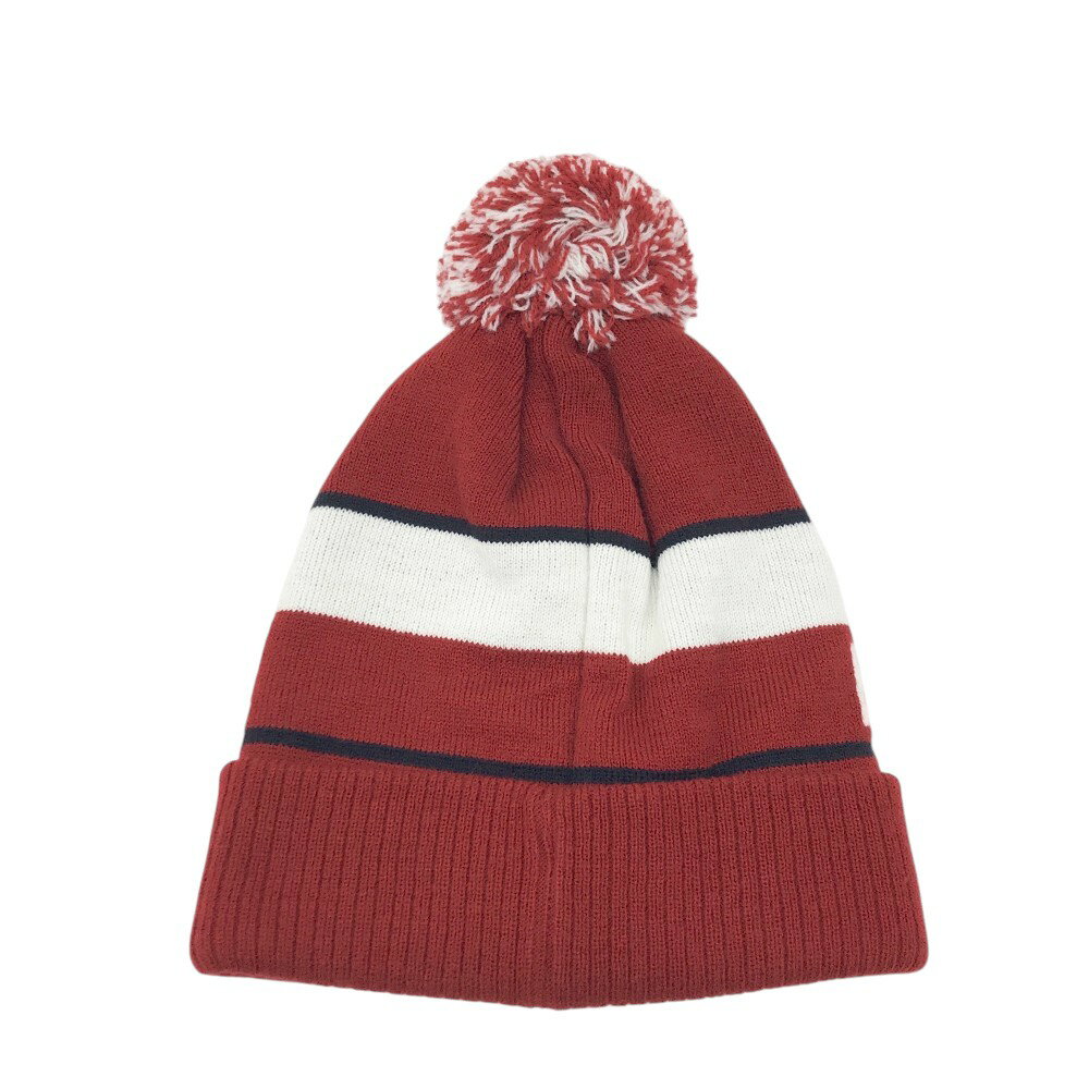 TOMMY HILFIGER GOLF トミー ヒルフィガーゴルフ ニット帽 ボンボン付き レッド系 F 【中古】ゴルフウェア