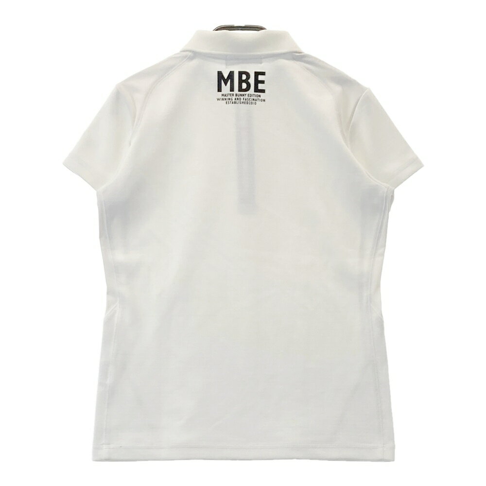 MASTER BUNNY EDITION マスターバニーエディション ハーフジップ 半袖ポロシャツ ホワイト系 1 【中古】ゴルフウェア レディース