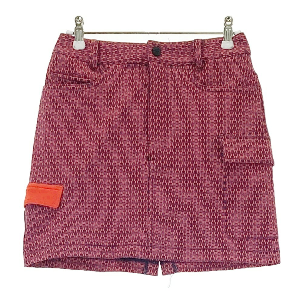 TAYLOR MADE テーラーメイド ; インナー付スカート 総柄 レッド系 XS 【中古】ゴルフウェア レディース