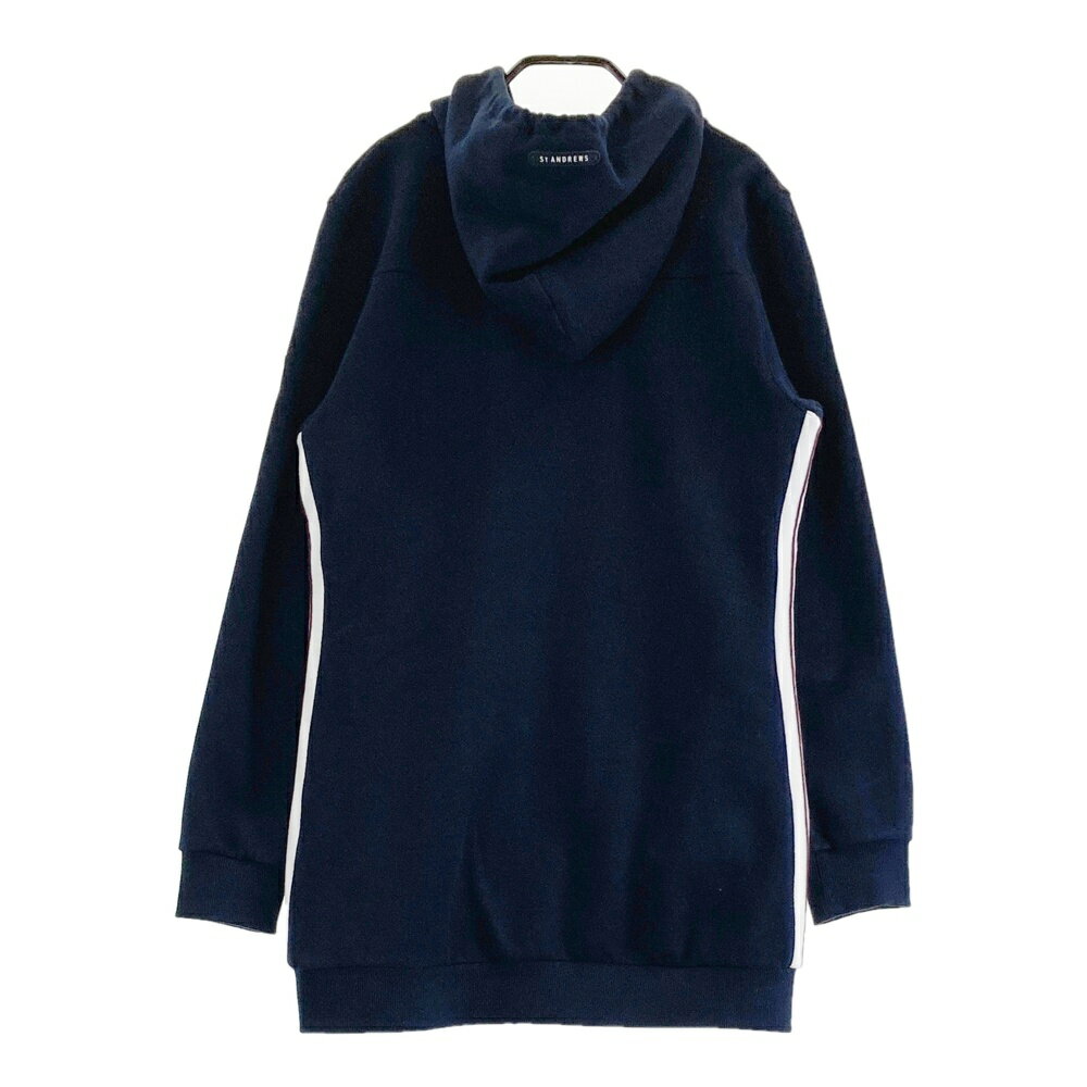 ST ANDREWS セントアンドリュース スウェット ジップパーカー ネイビー系 S 【中古】ゴルフウェア レディース