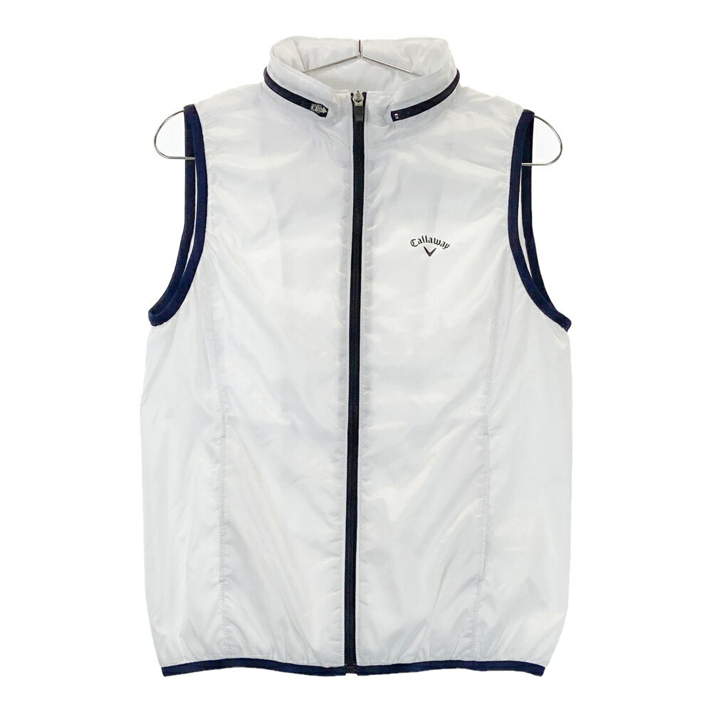 CALLAWAY キャロウェイ フード付ベスト ホワイト系 M 【中古】ゴルフウェア レディース