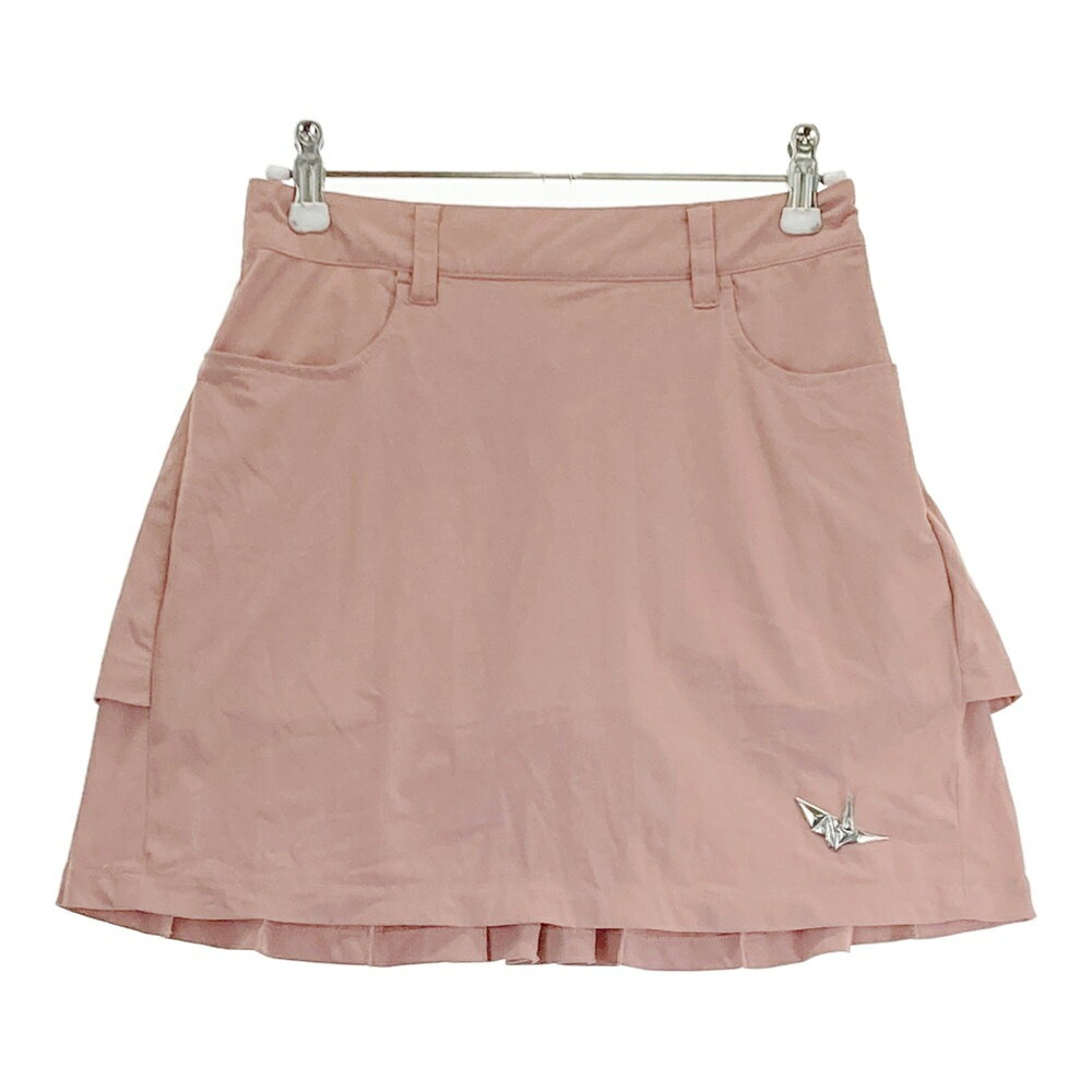 1PIU1UGUALE3 GOLF インナー付きストレッチスカート ピンク系 1 【中古】ゴルフウェア レディース