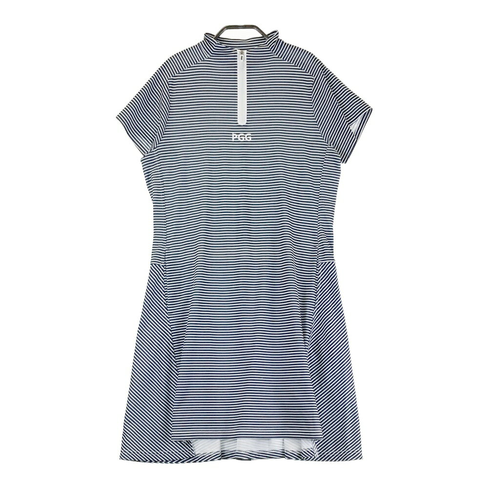 PGG PEARLY GATES パーリーゲイツ ワンピース ボーダー ネイビー系 0 【中古】ゴルフウェア レディース