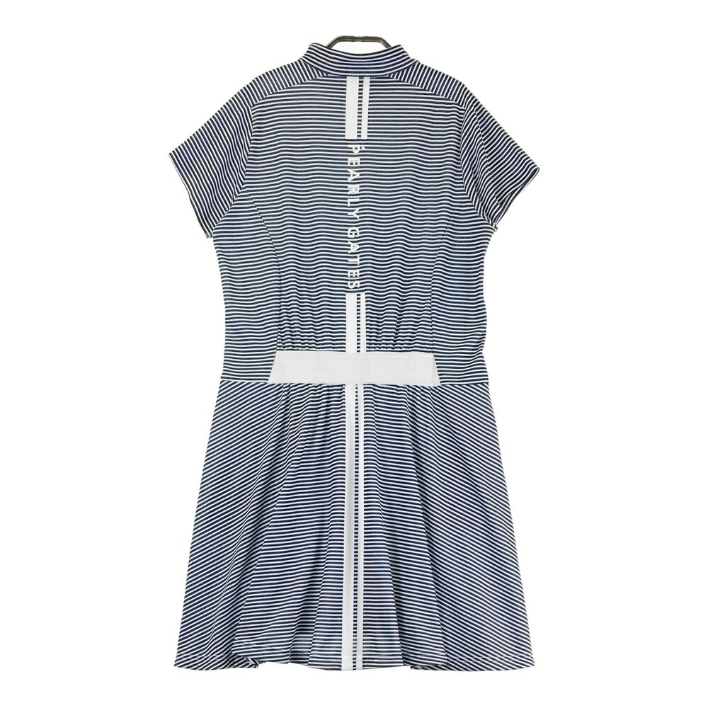 PGG PEARLY GATES パーリーゲイツ ワンピース ボーダー ネイビー系 0 【中古】ゴルフウェア レディース