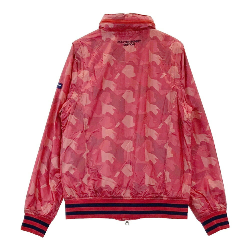 MASTER BUNNY EDITION マスターバニーエディション 2WAY フード付 蓄熱 ジップジャケット 総柄 レッド系 1 【中古】ゴルフウェア レディース