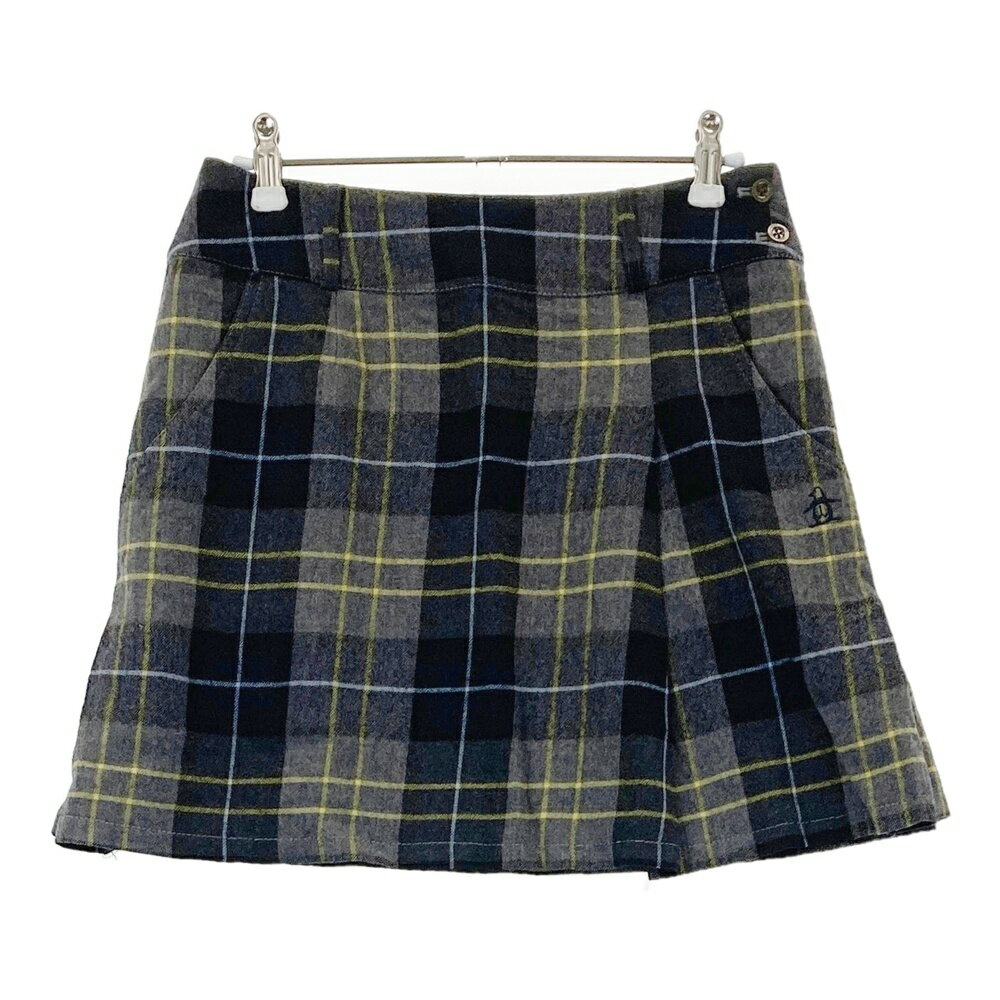 MUNSING WEAR マンシングウェア スカート チェック柄 グレー系 7 【中古】ゴルフウェア レディース