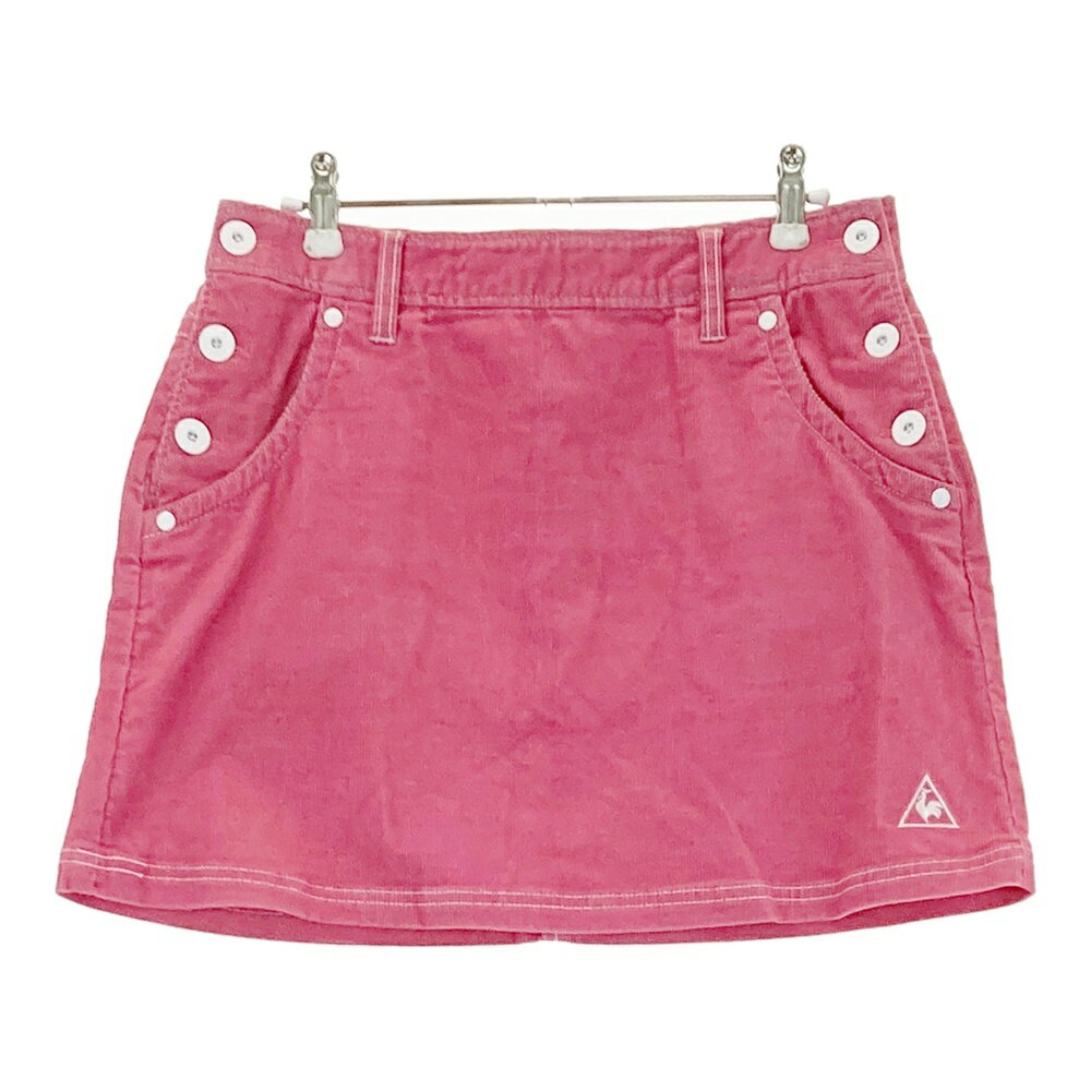 LE COQ GOLF ルコックゴルフ コーデュロイスカート ピンク系 11 【中古】ゴルフウェア レディース