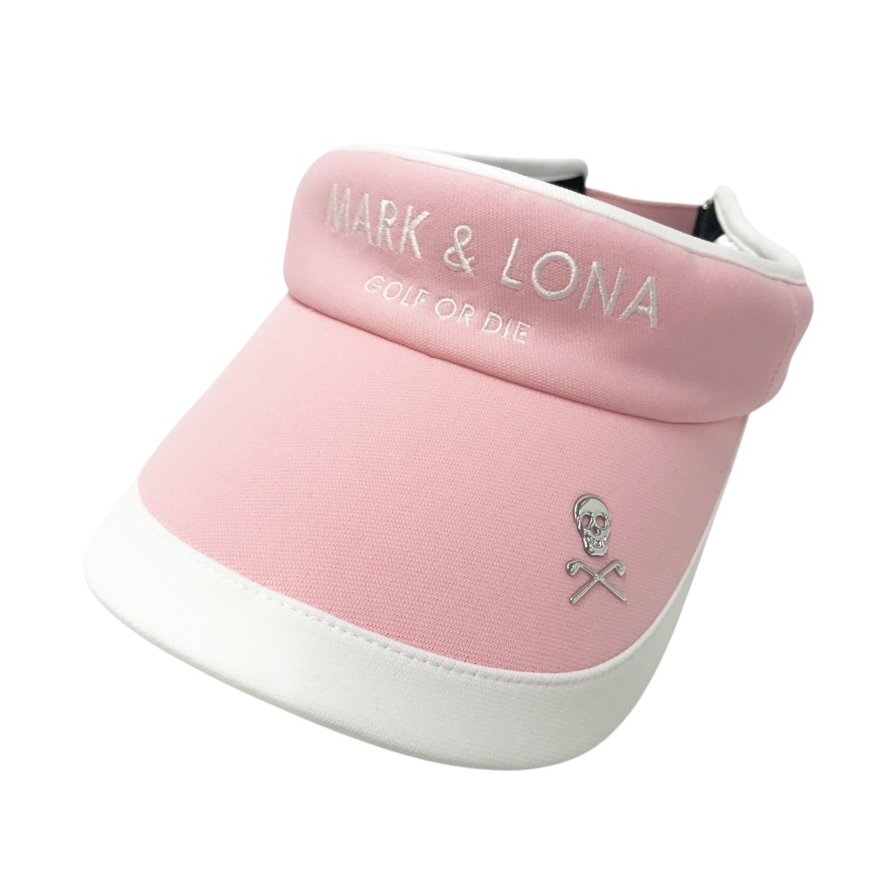 MARK&LONA マークアンドロナ サンバイザー ピンク系 FREE 【中古】ゴルフウェア