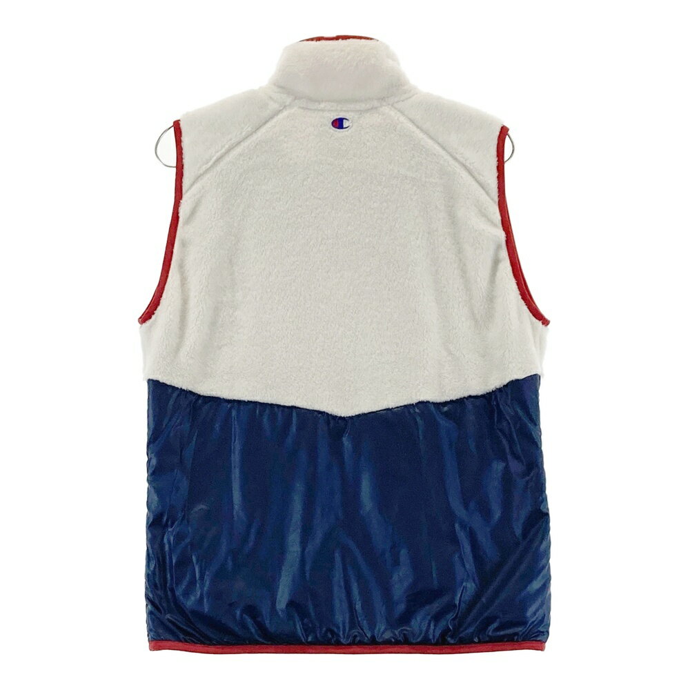 CHAMPION GOLF チャンピオンゴルフ フリース切り替え ジップベスト ホワイト系 LARGE 【中古】ゴルフウェア レディース