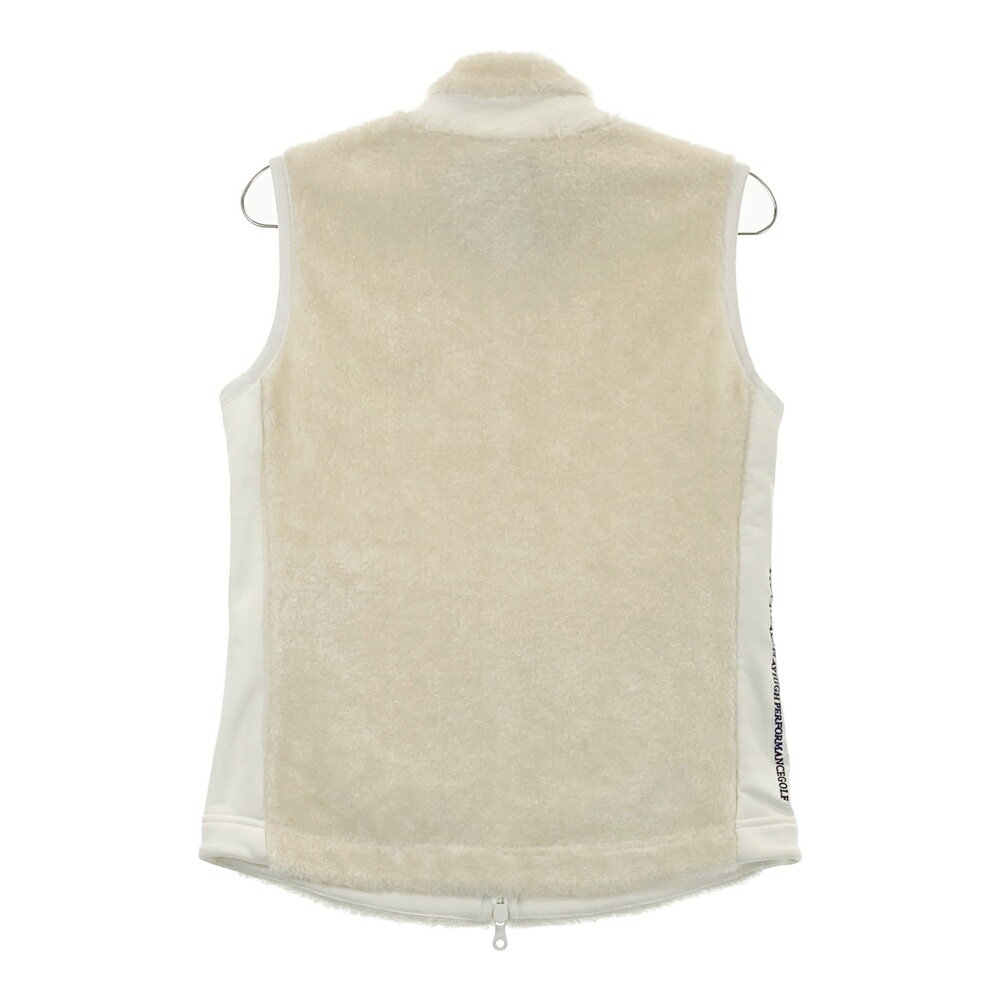 ADMIRAL アドミラル ボア ジップベスト ホワイト系 M 【中古】ゴルフウェア レディース