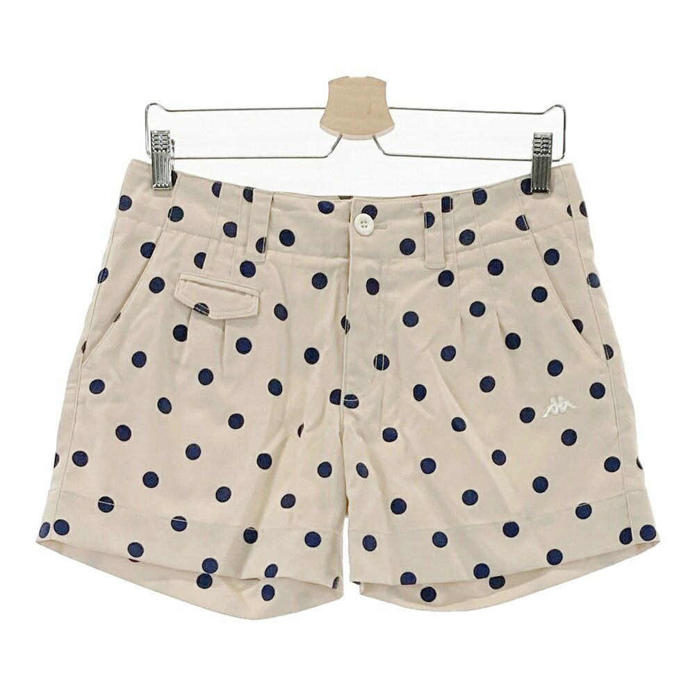 KAPPA GOLF カッパゴルフ ショートパンツ ドット柄 ベージュ系 9 【中古】ゴルフウェア レディース