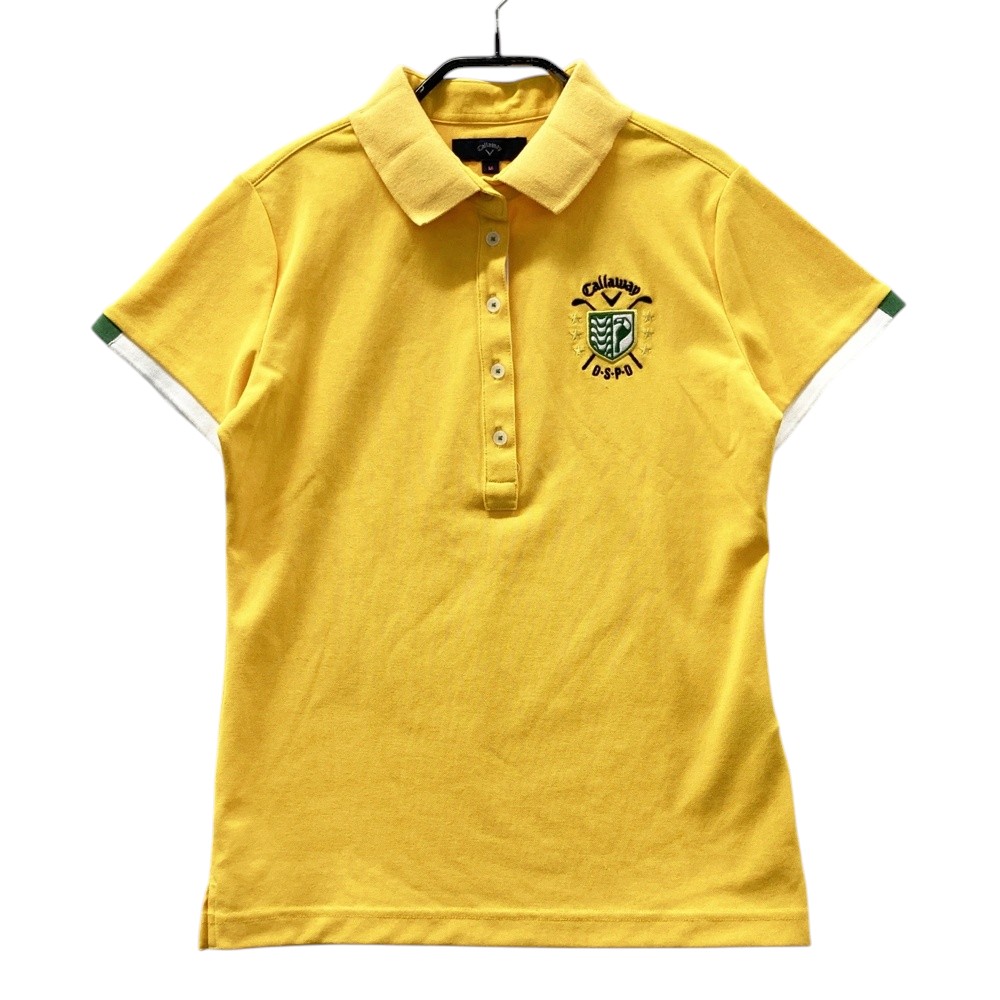 CALLAWAY キャロウェイ 半袖ポロシャツ イエロー系 M 【中古】ゴルフウェア レディース