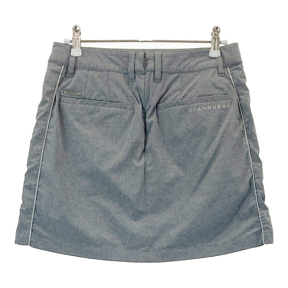 ST ANDREWS セントアンドリュース 2023年モデル ナイロン ストレッチスカート グレー系 S 【中古】ゴルフウェア レディース