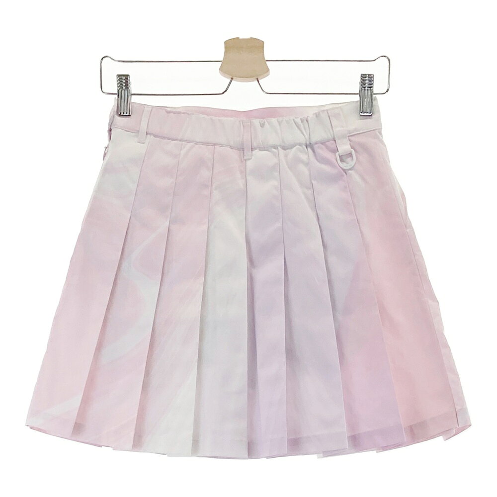 NEW ERA ニューエラ インナー付き プリーツスカート 総柄 ピンク系 MEDIUM 【中古】ゴルフウェア レディース