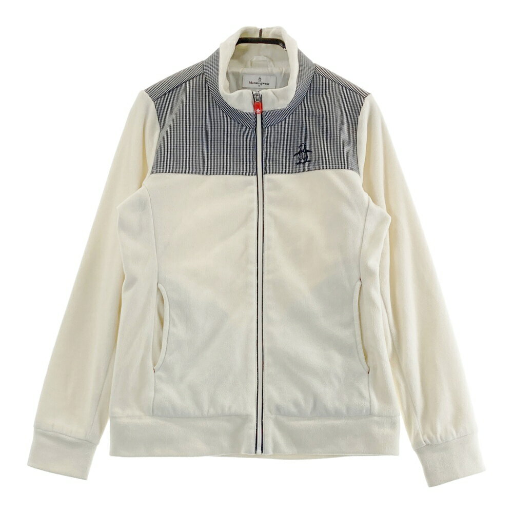 MUNSING WEAR マンシングウェア 裏地付 フリース ジップジャケット ホワイト系 M 【中古】ゴルフウェア レディース