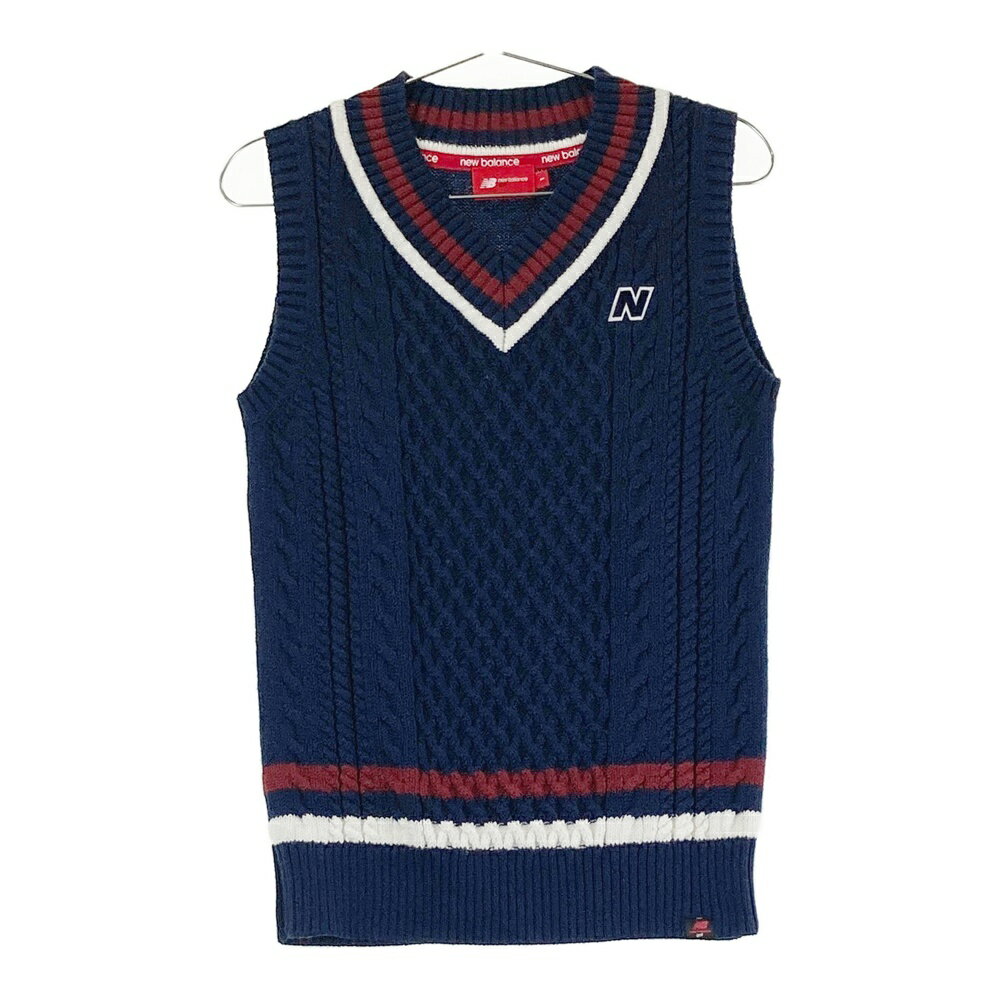 NEW BALANCE GOLF ニューバランス ニットベスト ネイビー系 1 【中古】ゴルフウェア レディース