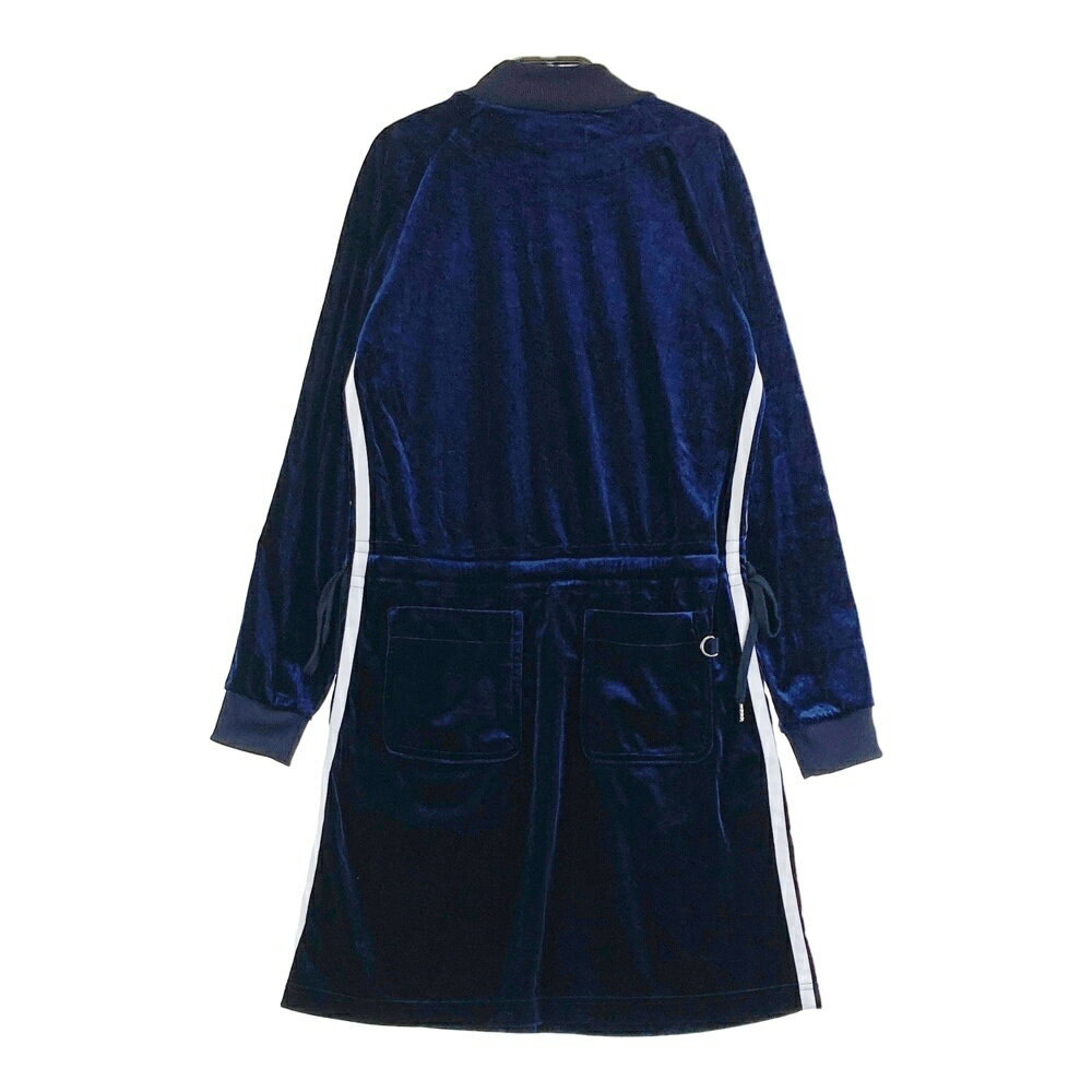 VIVA HEART ビバハート ベロア 長袖ワンピース ネイビー系 42 【中古】ゴルフウェア レディース