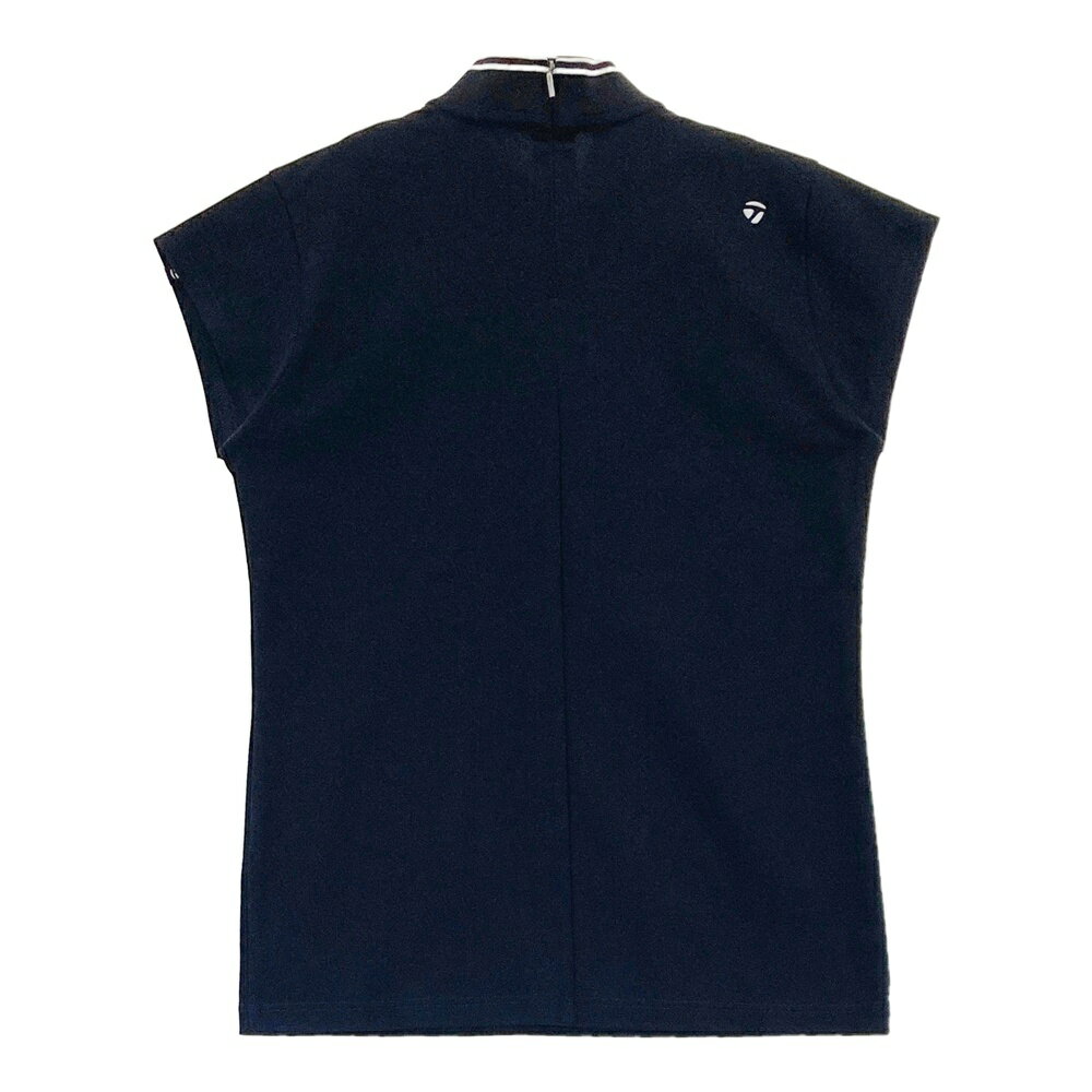 TAYLOR MADE テーラーメイド 2024年モデル バックジップ モックネック半袖Tシャツ ネイビー系 L 【中古】ゴルフウェア レディース