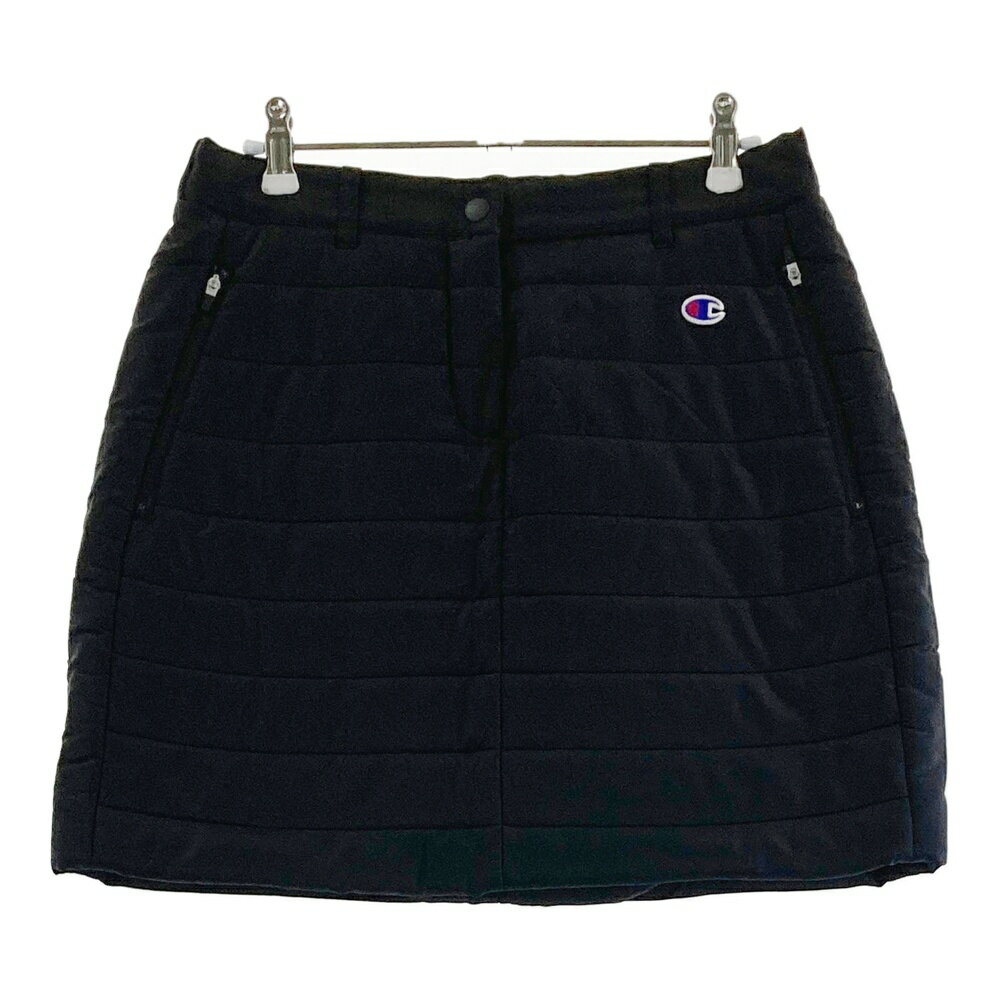 CHAMPION GOLF チャンピオンゴルフ 中綿スカート ブラック系 L 【中古】ゴルフウェア レディース