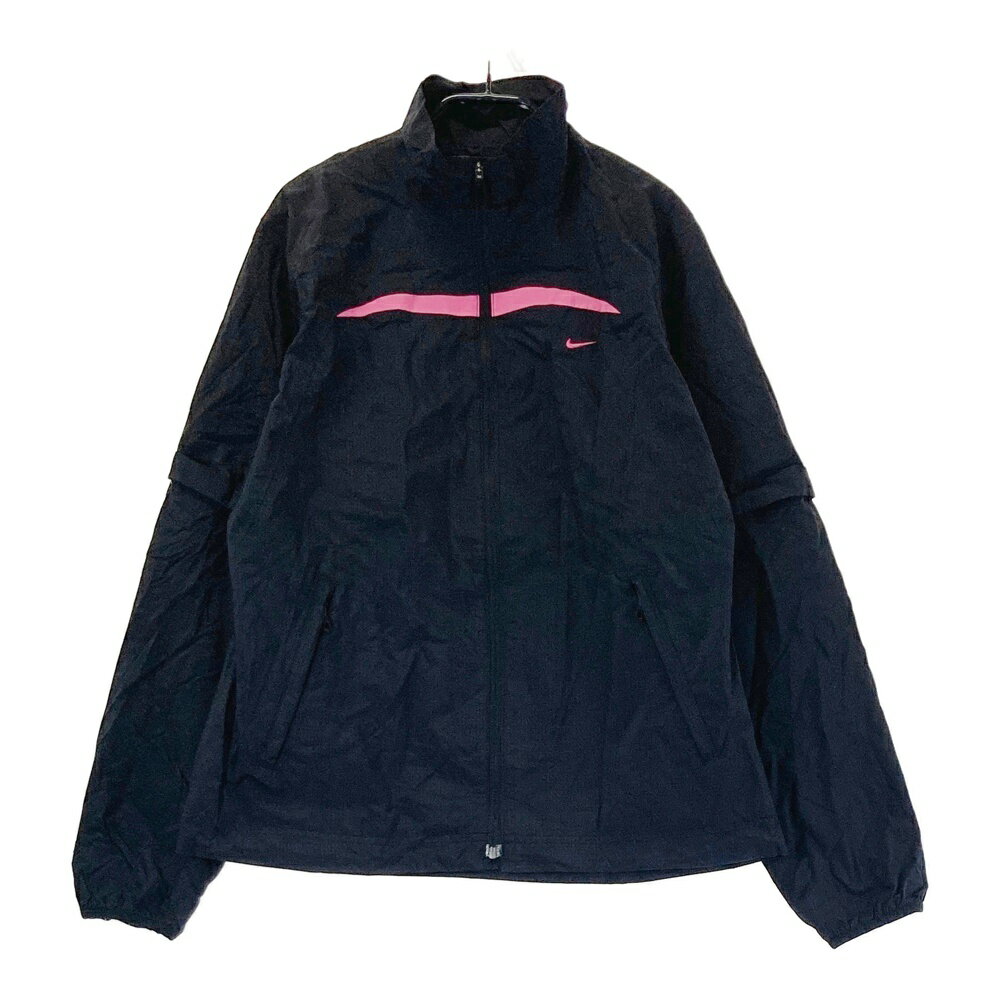NIKE GOLF ナイキゴルフ レインウエア 上下セット ブラック系 L/M 【中古】ゴルフウェア レディース