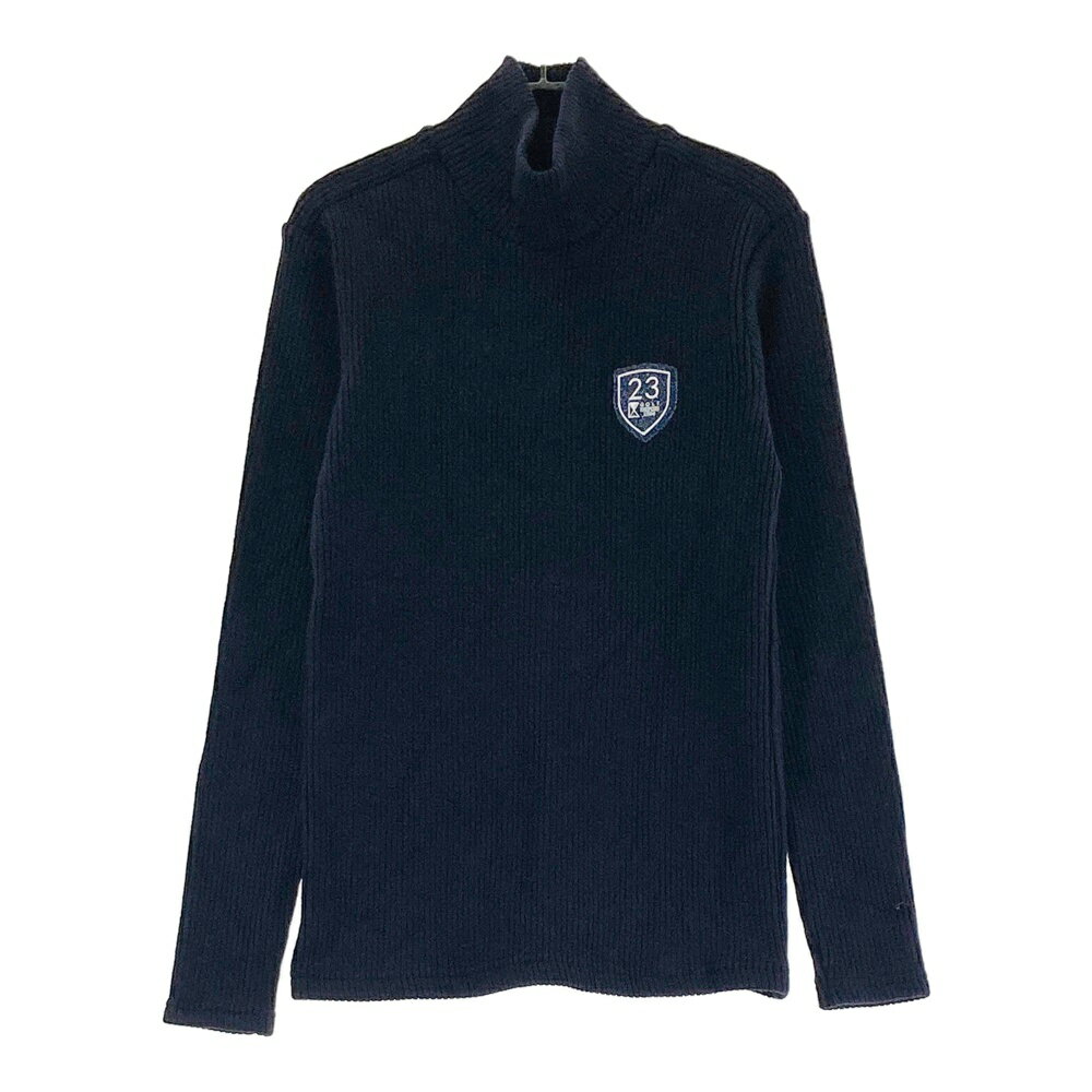 23区GOLF ニジュウサンクゴルフ ハイネック ニットセーター ネイビー系 0 【中古】ゴルフウェア レディース