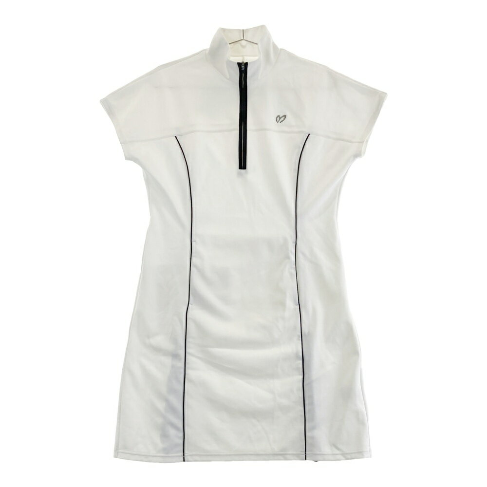 MASTER BUNNY EDITION マスターバニーエディション ハーフジップ 半袖ワンピース ホワイト系 1 【中古】ゴルフウェア レディース