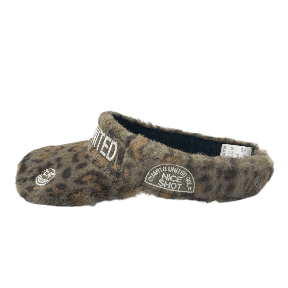 CUARTO UNITED クアルトユナイテッド ボア サンバイザー レオパード柄 ブラウン系 F 【中古】ゴルフウェア