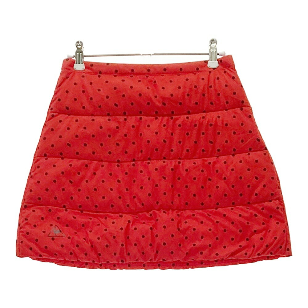 LE COQ GOLF ルコックゴルフ ダウンスカート ドット柄 レッド系 9 【中古】ゴルフ...